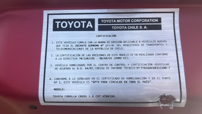 CAPOT TOYOTA COROLLA CROSS (22-24) - Imagen 7